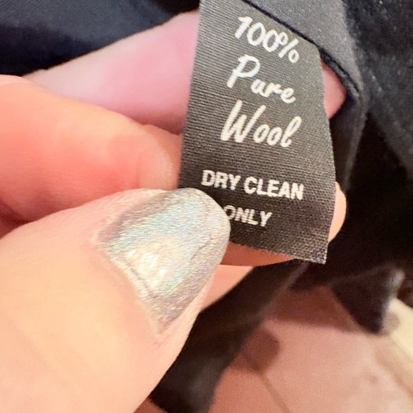 Diana SlavinNY Designer 100% wool Charcoal tailored coatVintage 90’s minimalist - Picture 4 of 7